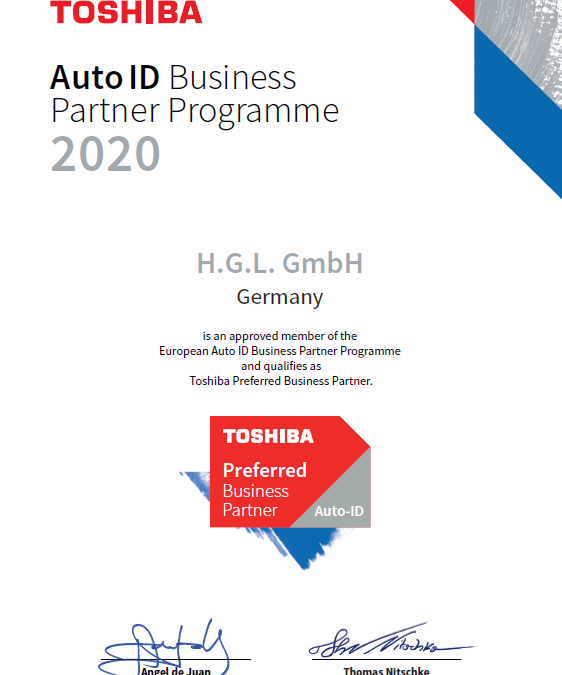 TOSHIBA Auto ID Business Partner Programme 2020